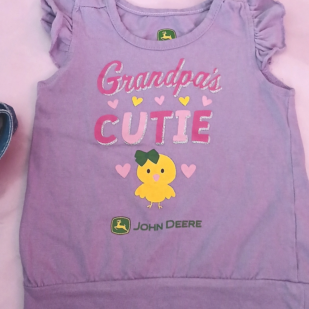 JOHN DEERE Shortalls & Grandpa Tank Top(Father's Day), 18 mos - Picture 8 of 12